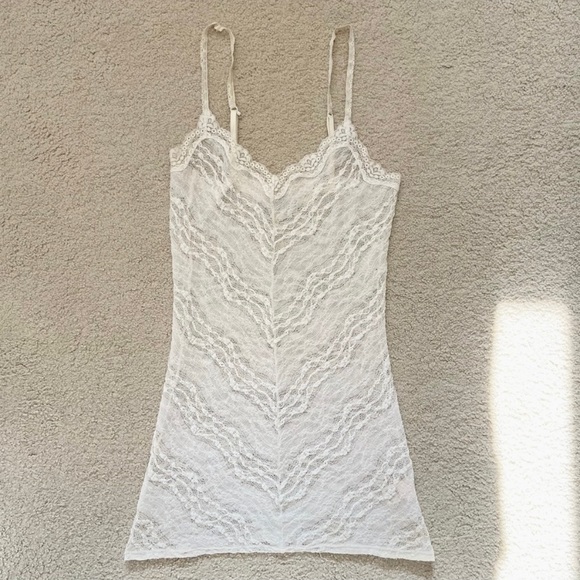 Free People Dresses & Skirts - Vintage Free People Lace Tank Top/Mini Dress